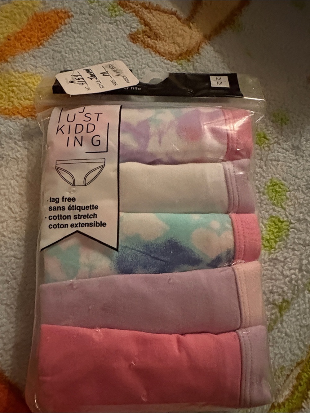 Girls' Pastel Cotton Stretch Underwear - Pink & Purple 7-Pack